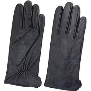 New Luxury Italian Soft Leather Gloves Fleece Lined Economic Black for Women